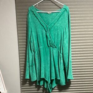 Peach Love California Green Jumpsuit